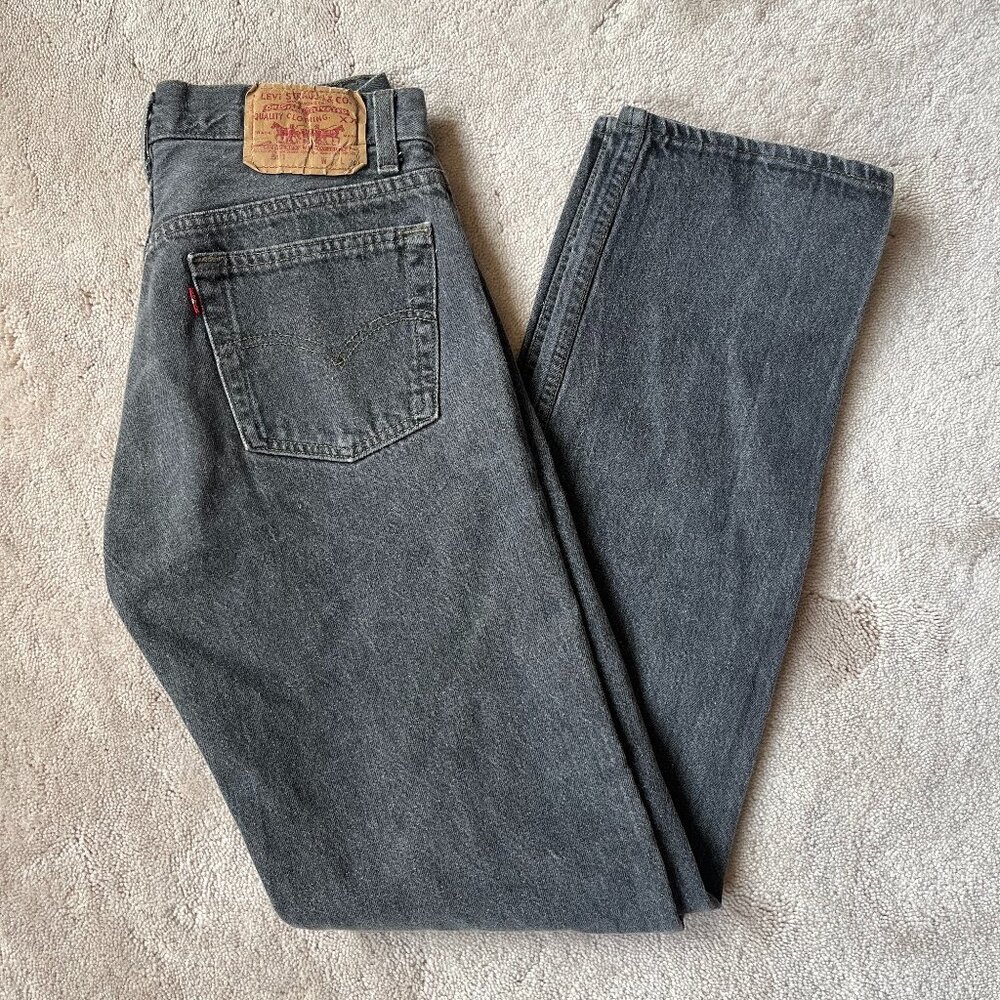 Levi's Straight Leg Jeans in Washed Black